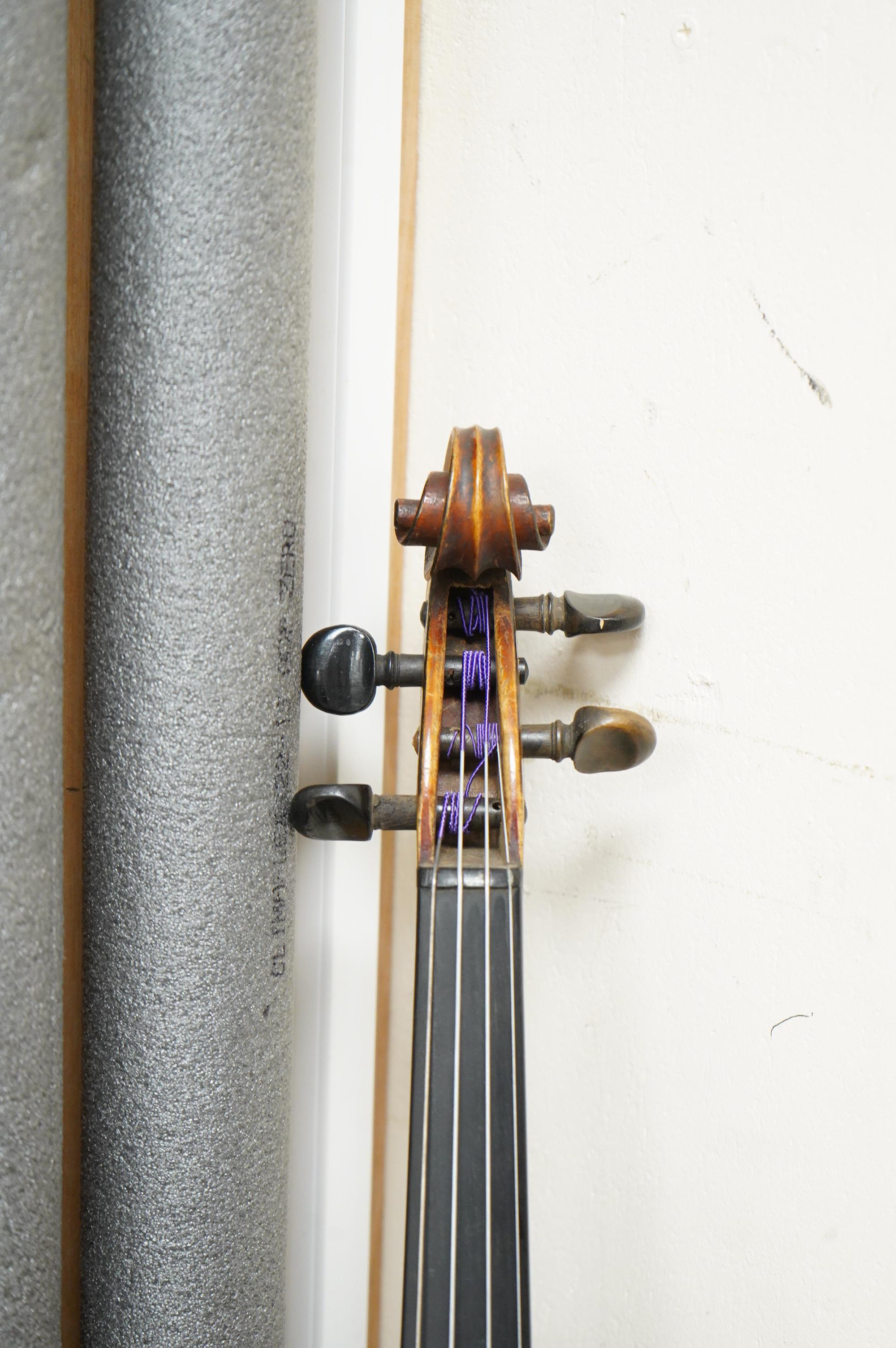 A full-size French violin by Jerome Thibouville-Lamy, one piece back, cased